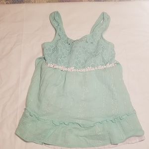 Aqua Dress with matching diaper cover